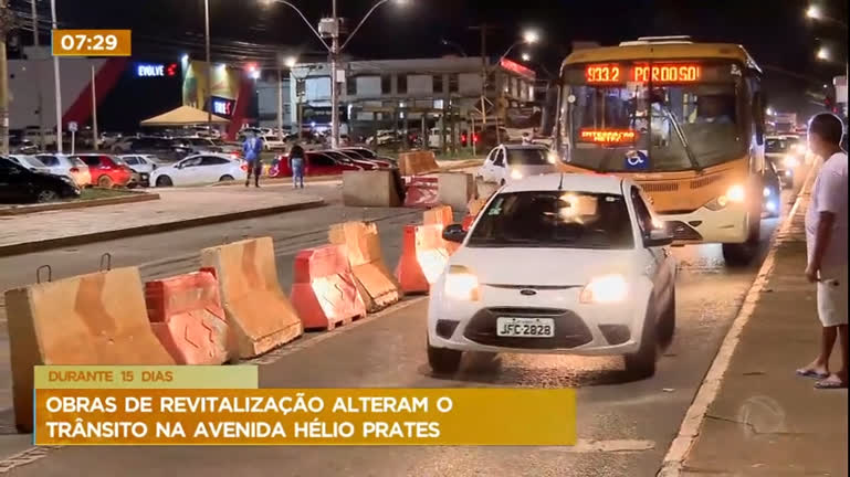 Vídeo: Trecho da avenida Hélio Prates fica interditado por 15 dias