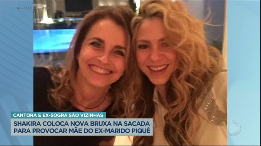 Vídeo: Shakira provoca sogra mais uma vez com bruxa na varanda