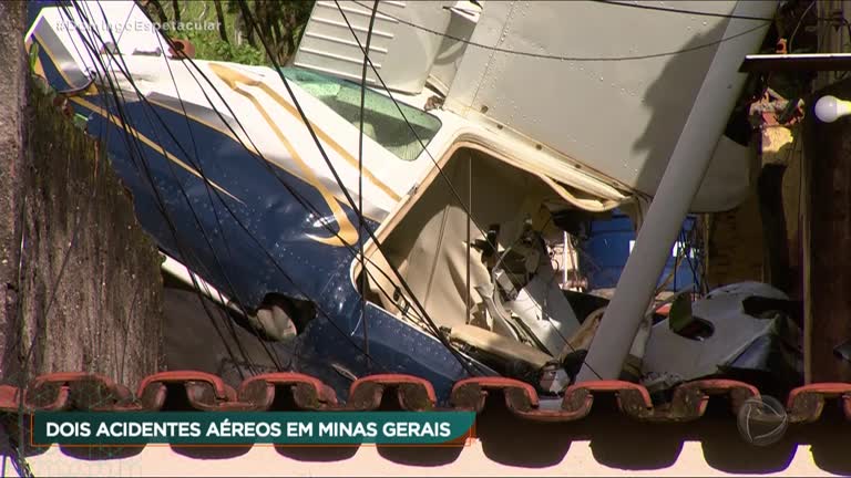 Vídeo: Dois acidentes aéreos marcam o fim de semana em Minas Gerais