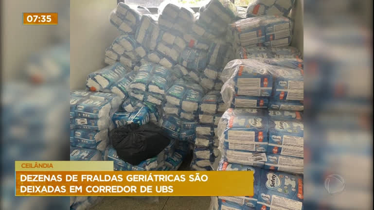 Vídeo: Dezenas de fraldas geriátricas são deixadas em corredor de UBS de Ceilândia (DF)