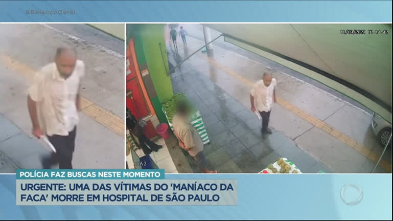 Vídeo: Vítima de "maníaco da faca" morre em São Paulo