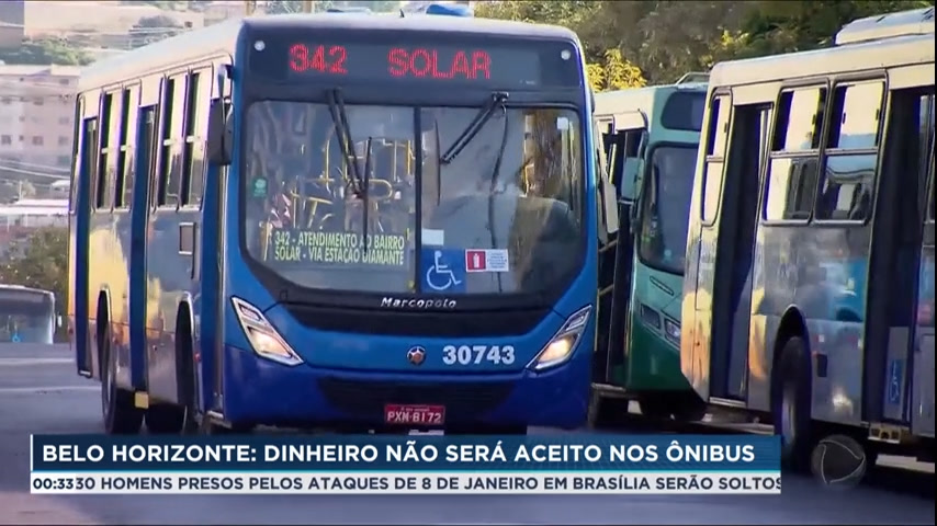 Vídeo: Ônibus municipais não aceitarão mais pagamento em dinheiro em Belo Horizonte (MG)