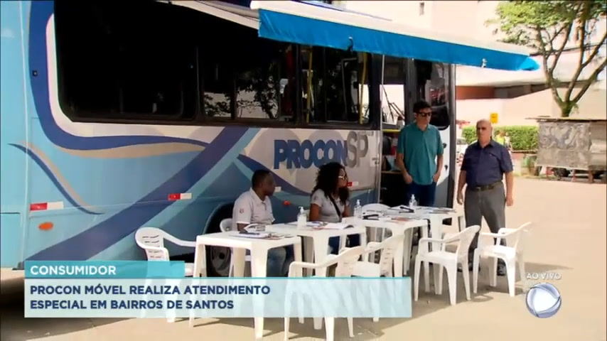Vídeo: Procon móvel realiza atendimentos especiais em Santos