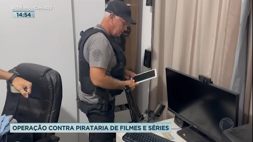 Vídeo: Polícia Civil e Ministério Público fazem operação contra pirataria de filmes e séries pela internet