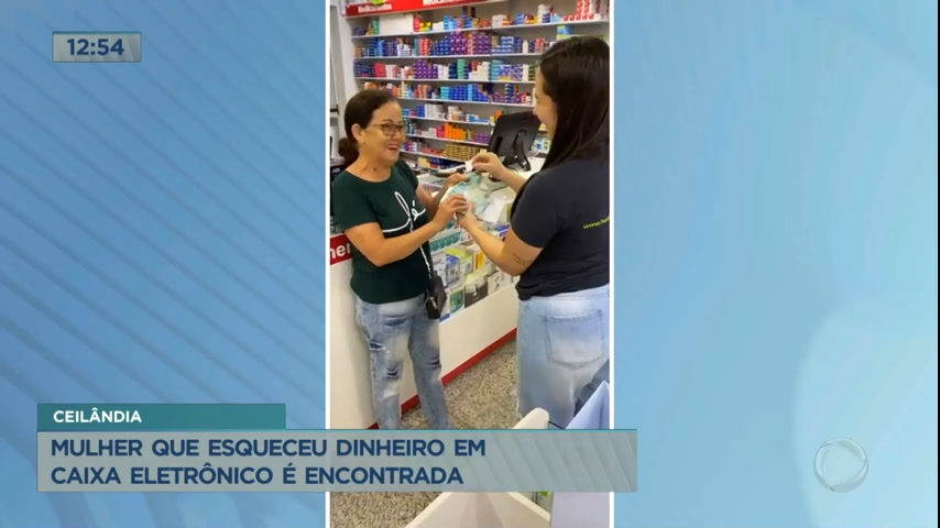 Vídeo: Mulher que esqueceu dinheiro em caixa eletrônico é encontrada