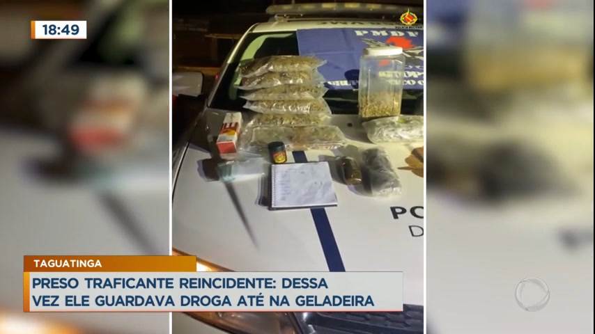Vídeo: Suspeito de tráfico é preso após esconder drogas na geladeira