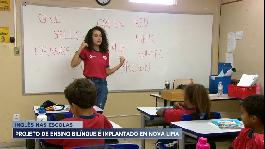 Vídeo: Projeto de ensino bilíngue é implantado em escola pública de Nova Lima, na Grande BH