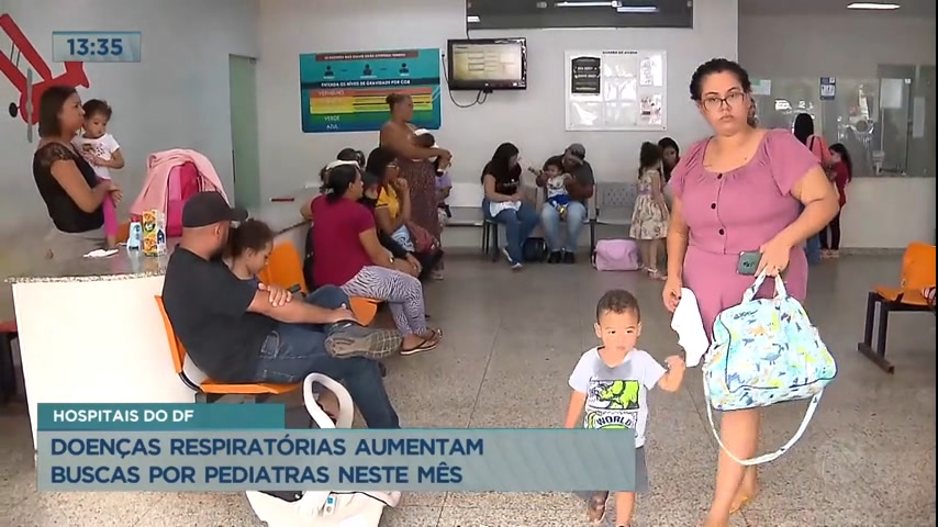 Vídeo: Doenças respiratórias aumentam buscas por pediatras em hospitais do DF