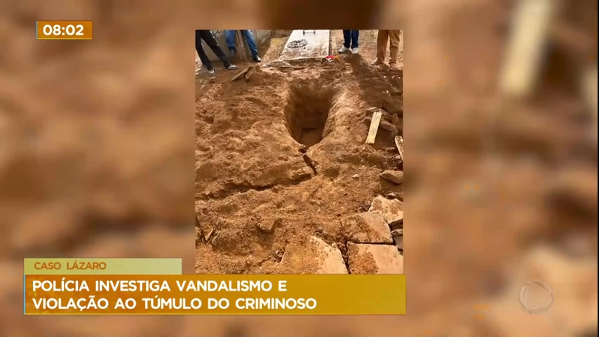 Vídeo: Polícia investiga vandalismo e violação ao túmulo de Lázaro Barbosa