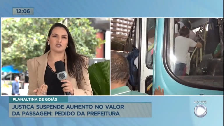Vídeo: Justiça suspende aumento de 12% no preço das passagens de Planaltina (GO)