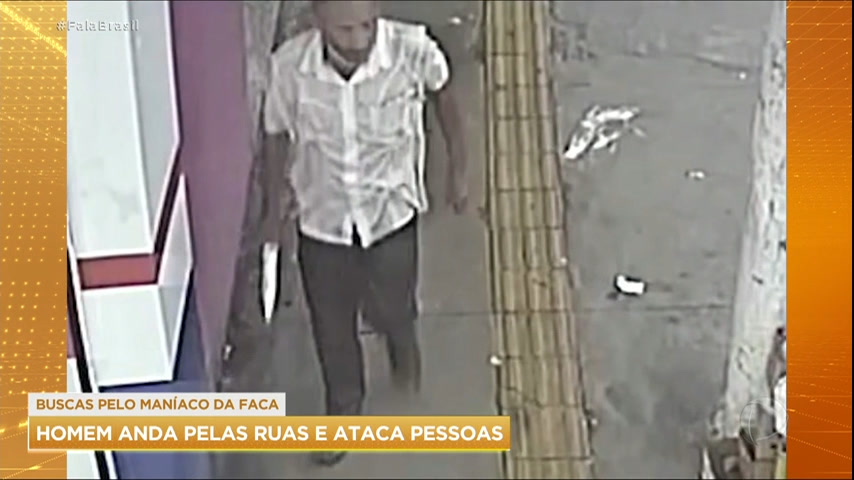 Vídeo: Homem que ataca pessoas com faca em SP é identificado