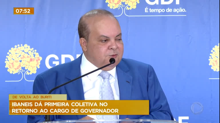 Vídeo: Ibaneis Rocha dá a primeira coletiva depois de retornar ao cargo de governador do DF