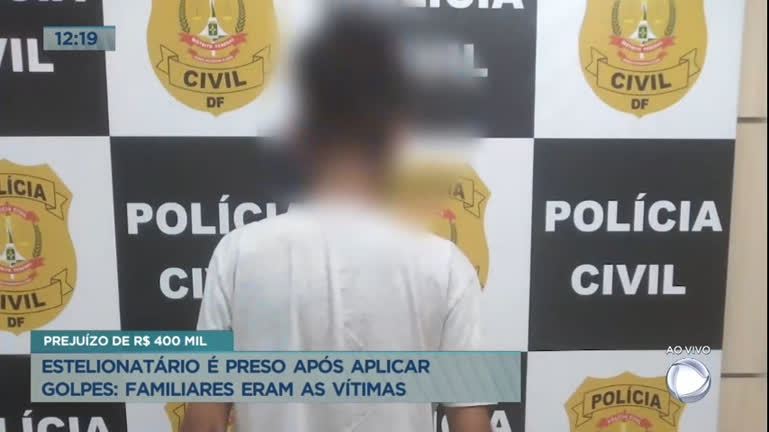 Vídeo: Estelionatário é preso após aplicar golpes em familiares