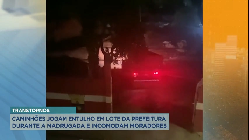 Vídeo: Caminhões da PBH descartam entulho em condomínio em Venda Nova, denunciam moradores