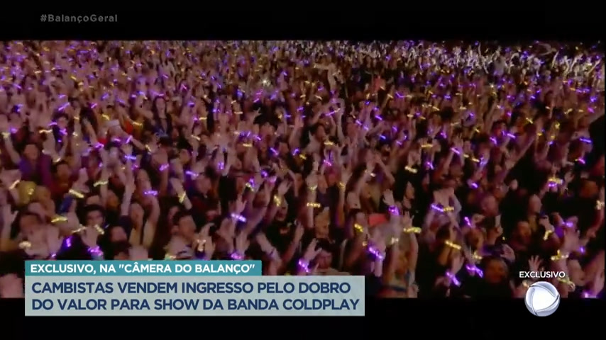 Vídeo: Câmera do Balanço flagra negociação de ingressos pelo dobro do valor no show do Coldplay
