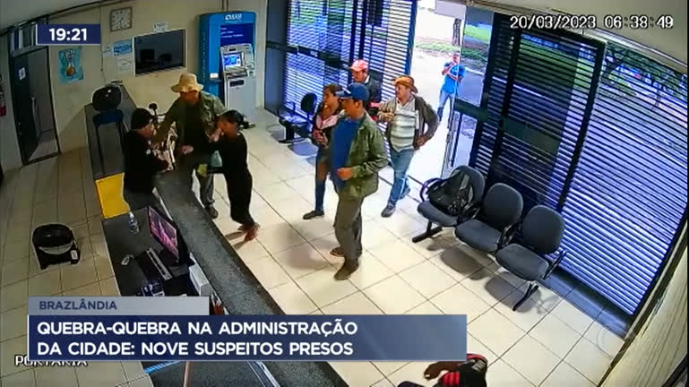 Vídeo: Presos nove suspeitos de invadir administração de Brazlândia