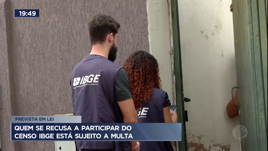 Vídeo: Quem se recusa a participar do Censo IBGE está sujeito a multa