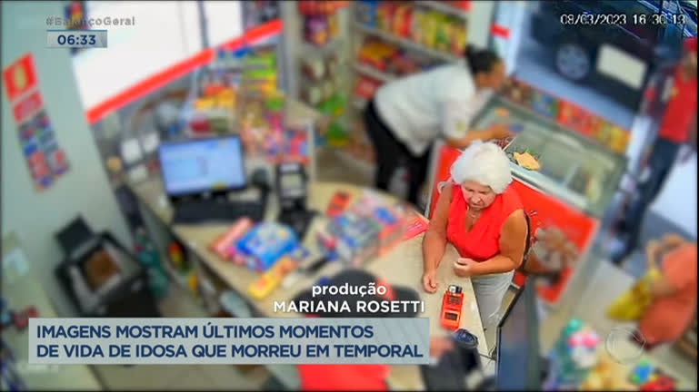 Vídeo: Imagens mostram últimos momentos de idosa que morreu em temporal