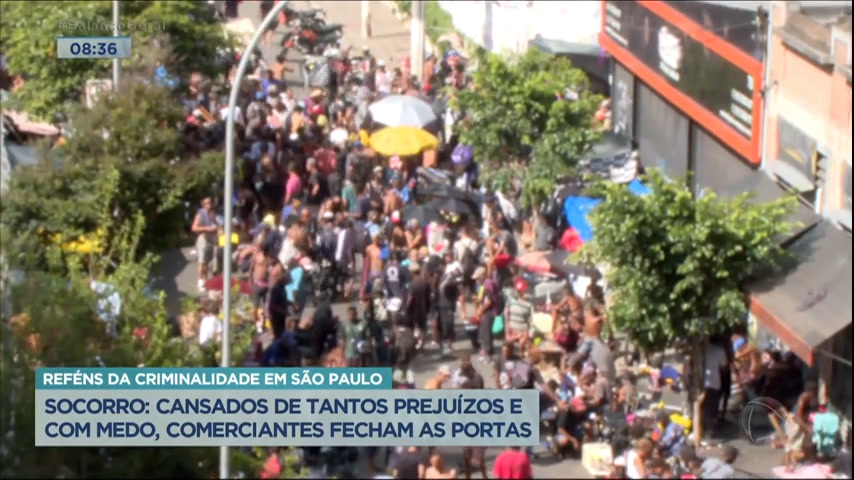 Vídeo: Reféns do crime, comerciantes fecham as portas no centro de SP