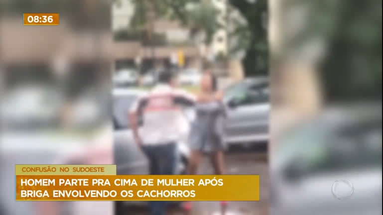 Vídeo: Homem agride mulher com socos e puxões de cabelo após discussão no Sudoeste