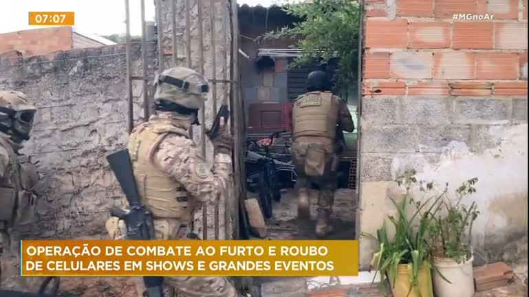 Vídeo: Polícia Militar faz operação para combater furto e roubo de celulares em grandes shows de MG