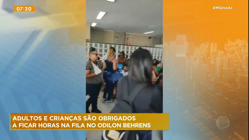 Vídeo: Adultos e crianças reclamam de tempo de espera na fila no Hospital Odilon Behrens em BH
