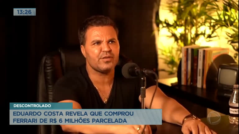Vídeo: Eduardo Costa revela que comprou Ferrari de R$ 6 milhões parcelada