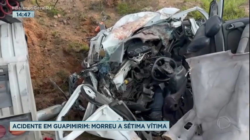 Vídeo: Morre sétima vítima de acidente de carro em Guapimirim (RJ)