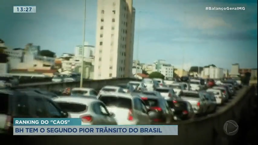 Vídeo: Trânsito de BH está entre os piores do Brasil, aponta pesquisa