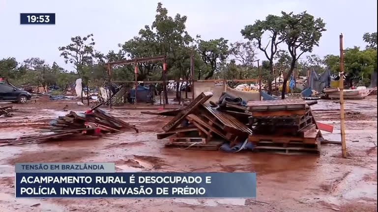 Vídeo: Acampamento rural é desocupado pela polícia em Brazlândia