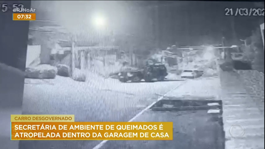 Vídeo: Secretária do Meio Ambiente é atropelada na garagem de casa na Baixada Fluminense