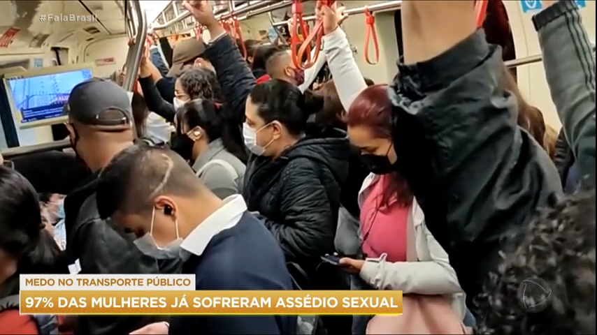 Vídeo: 97% das mulheres já sofreram assédio sexual no transporte público de SP