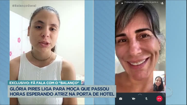 Vídeo: Fã que recebeu chamada de vídeo de Glória Pires fala com o Balanço Geral