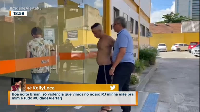 Vídeo: Suspeito de agredir e ameaçar a mãe é preso na Baixada Fluminense