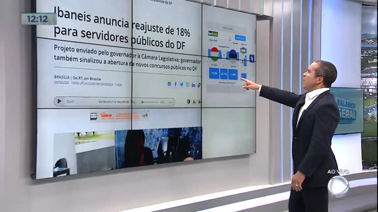 Vídeo: Ibaneis Rocha anuncia reajuste de 18% para servidores públicos do DF