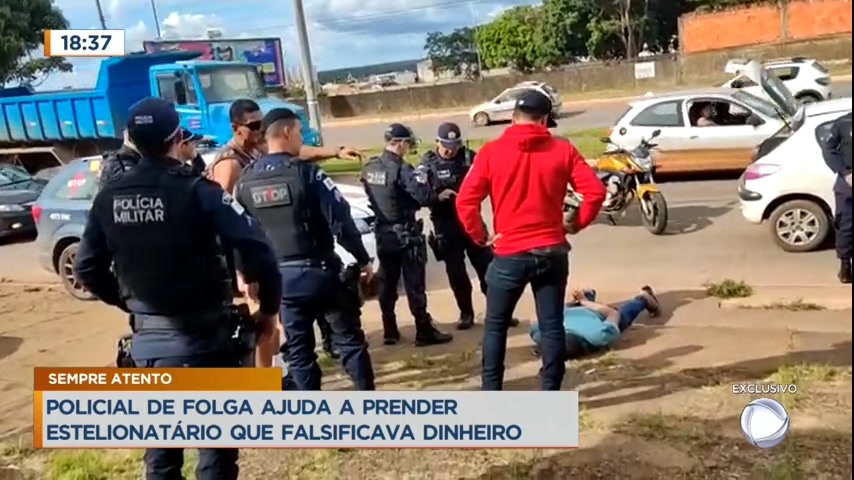 Vídeo: Personagem da Notícia: policial de folga ajuda a prender estelionatário que falsificava dinheiro