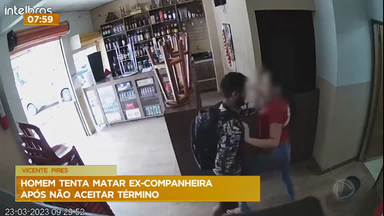 Vídeo: Mulher é esfaqueada por ex-companheiro em bar em Vicente Pires (DF)