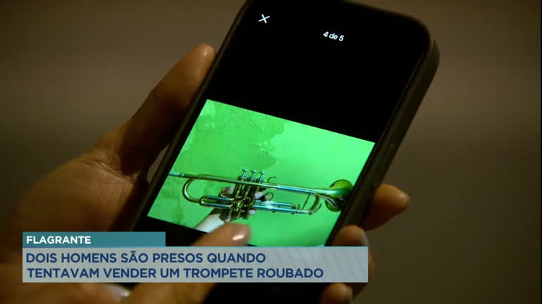 Vídeo: Polícia prende dupla que tentava vender trompete furtado em BH