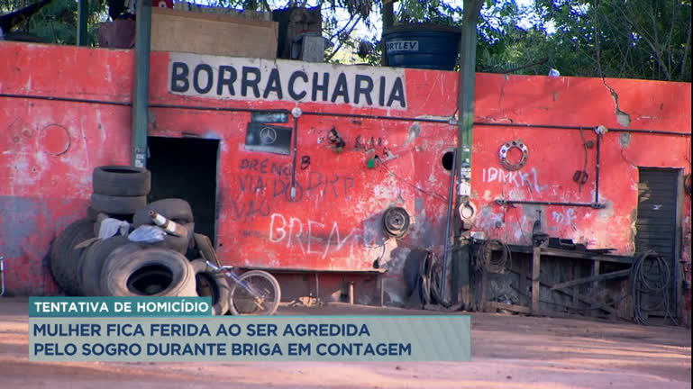 Vídeo: Homem dá golpes de facão na nora e é preso em Contagem (MG)