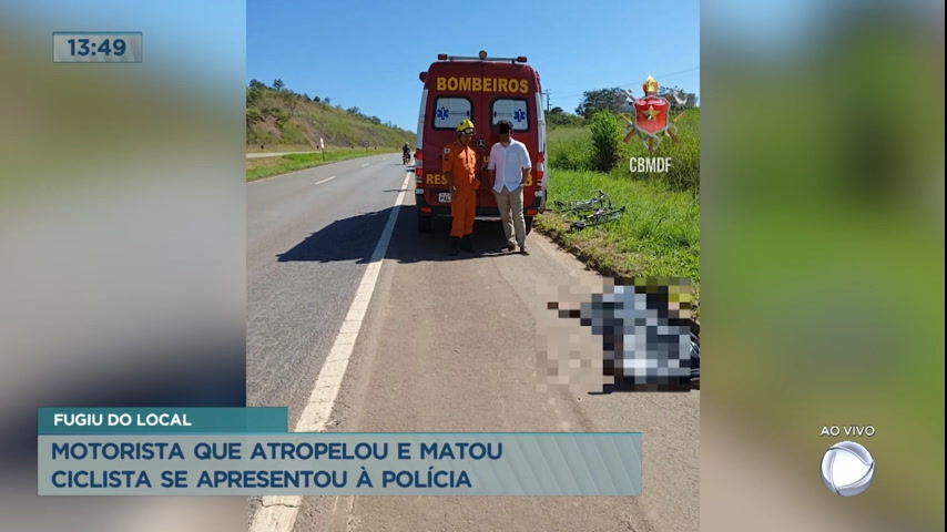 Vídeo: Motorista que atropelou e matou ciclista se apresenta à polícia