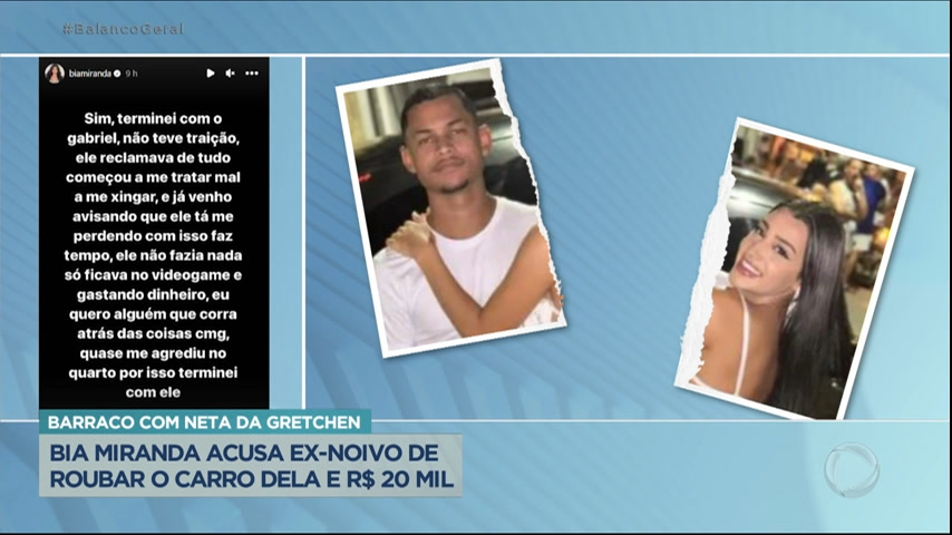 Vídeo: Bia Miranda acusa ex-noivo de agressão e roubo