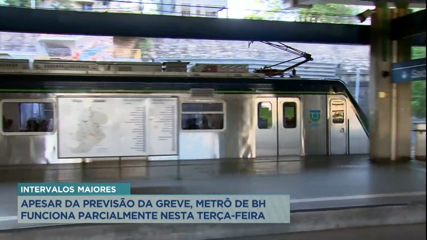 Vídeo: Mesmo em greve, metrô de BH funciona normalmente nesta terça-feira (28)