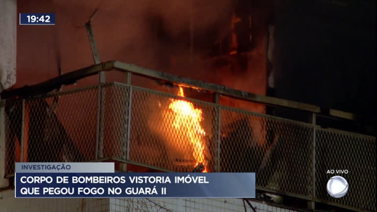 Vídeo: Corpo de Bombeiros vistoria imóvel que pegou fogo no Guará II