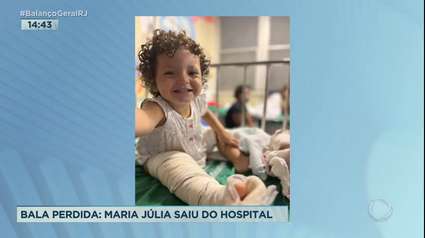 Vídeo: Criança baleada dentro de casa tem alta no Rio de Janeiro