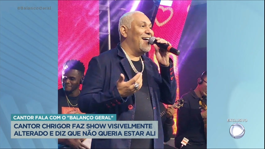 Vídeo: Cantor Chrigor aparece alterado em show