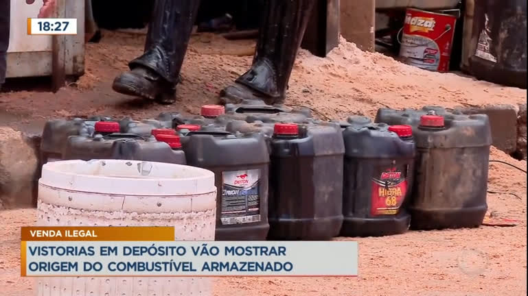 Vídeo: Vistoria em depósito vai mostrar origem de combustível clandestino