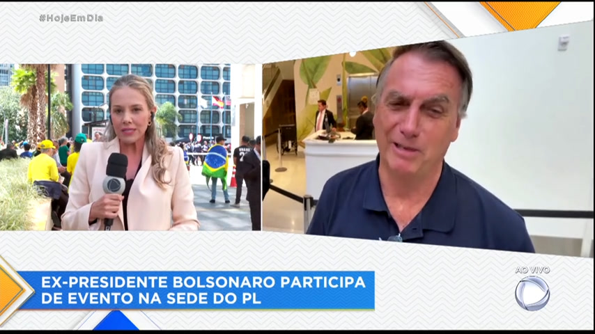 Vídeo: Ex-presidente Bolsonaro participa de evento na sede do PL