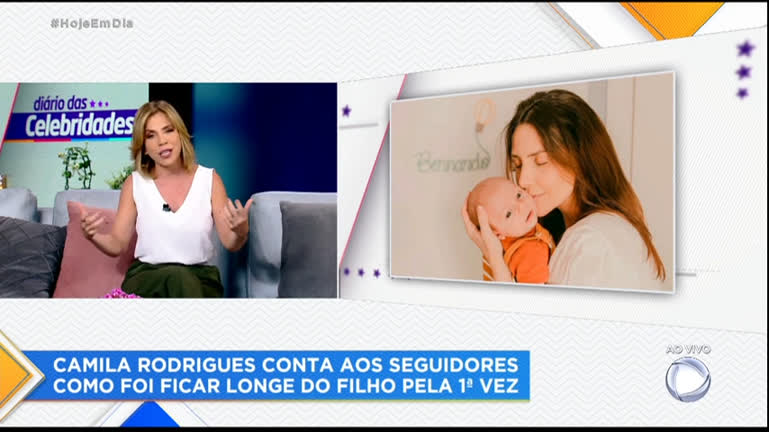 Vídeo: Atriz Camila Rodrigues revela aos seguidores como foi ficar longe do filho pela primeira vez