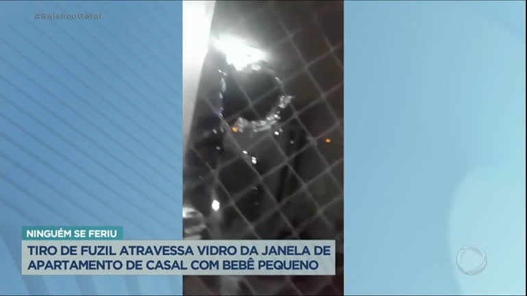 Vídeo: Tiro de fuzil atravessa vidro da janela de apartamento de casal com bebê doente no Rio