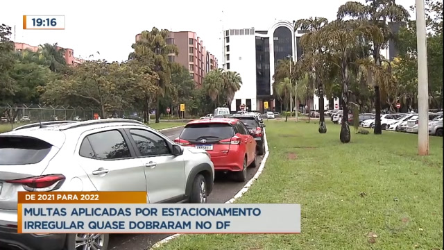 Vídeo: Multas por estacionamento irregular quase dobraram no DF